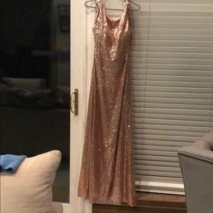 Rose Gold Sequin Bridesmaid Dress